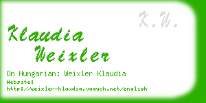 klaudia weixler business card